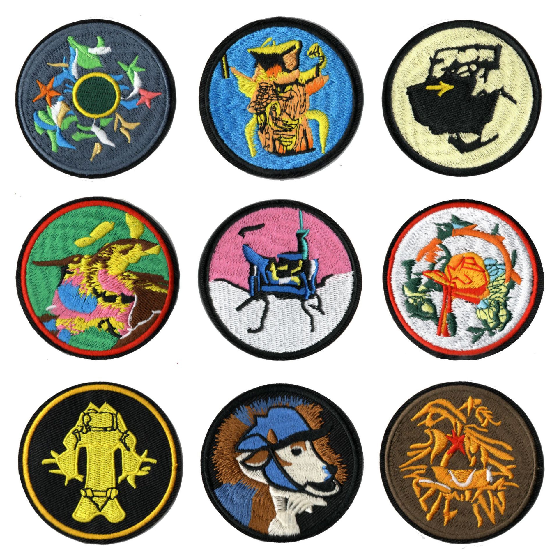 embroidery cloth sticker round cartoon clothes Patches hand-decorated sticker clothing accessories