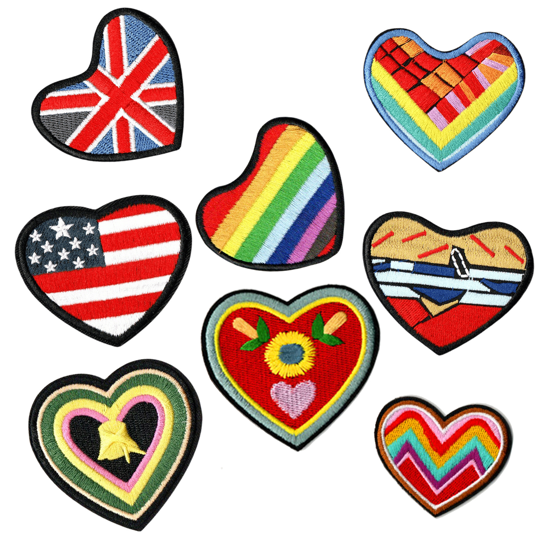 Cartoon embroidery flower clothing accessories clothes hole sticker decorative Patches sticker love cloth