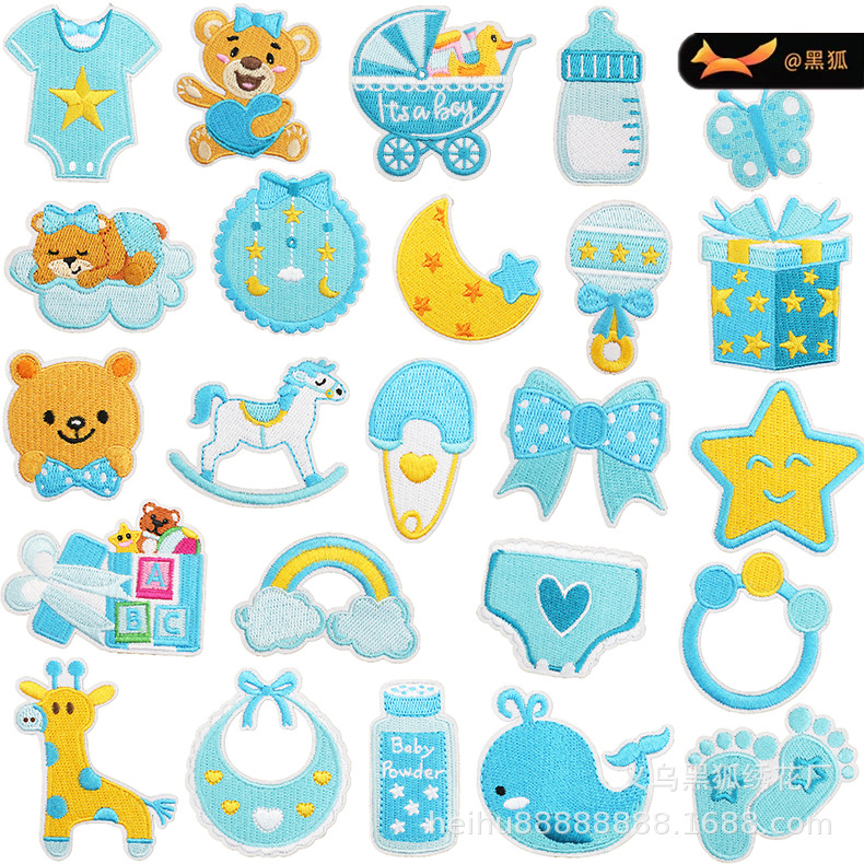 Girl Dream Trojan Horse Embroidery Cloth Sticker Cartoon Deer Patches Sticker Baby onesie Embroidery Diaper