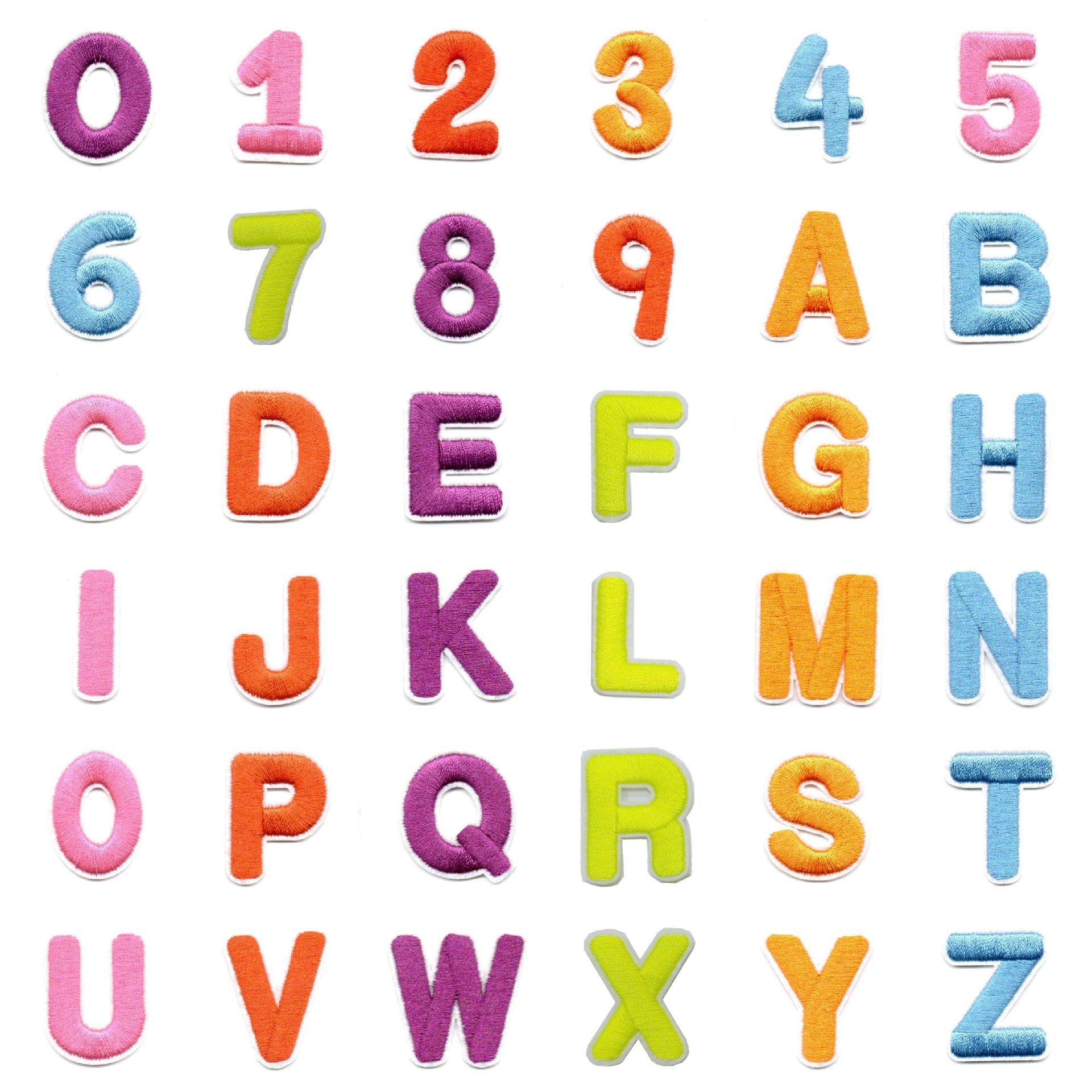 English letter Patches sticker Clothes jeans sticker Cloth sticker Embroidery Hole letter sticker