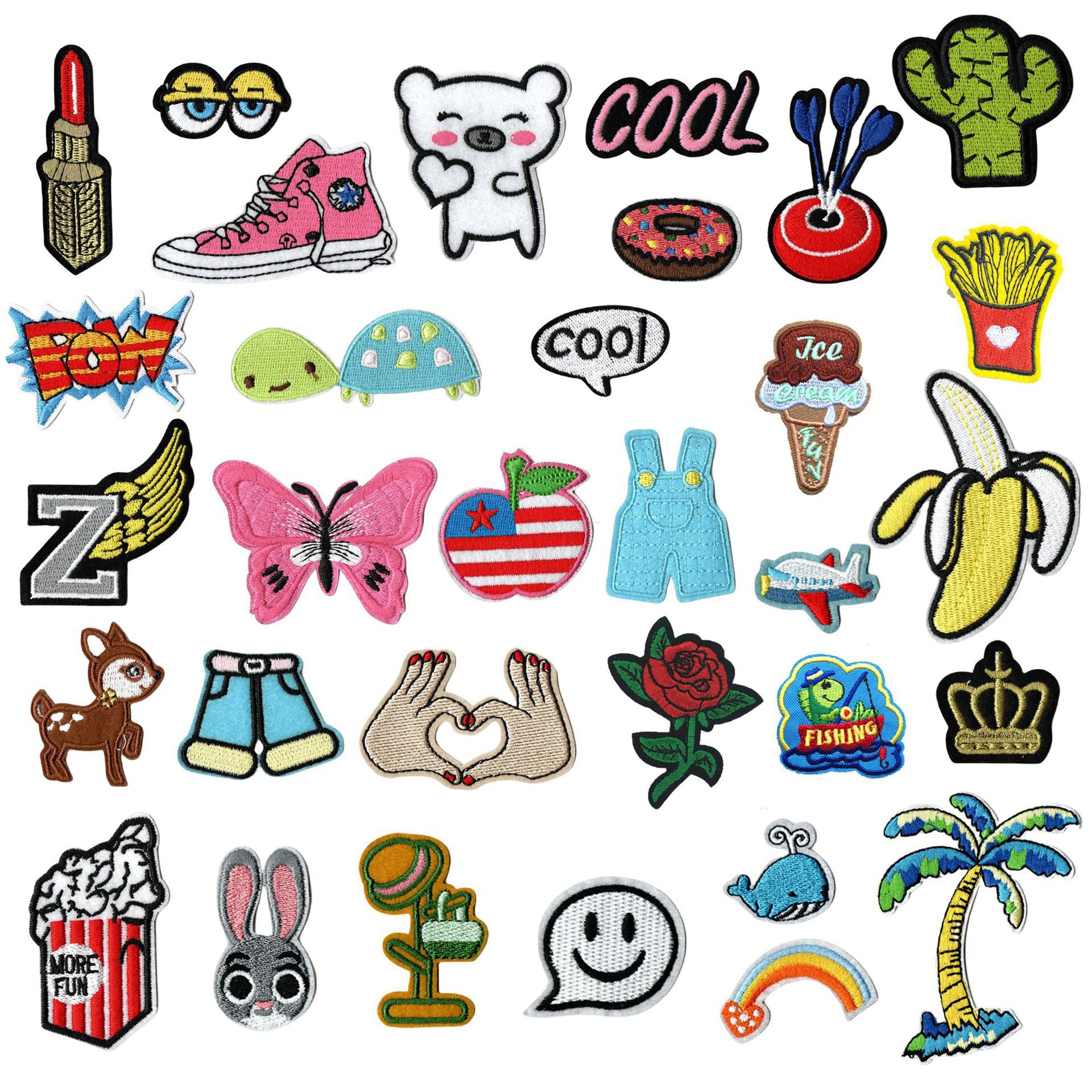 embroidery cloth sticker set clothes jeans jackets cartoon decorative stickers repair Patches stickers and Patches holes.