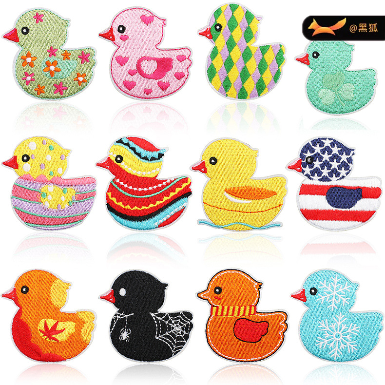 cute duck Patches sticker holiday elements embroidery cloth sticker art decoration cute embroidery label ironing