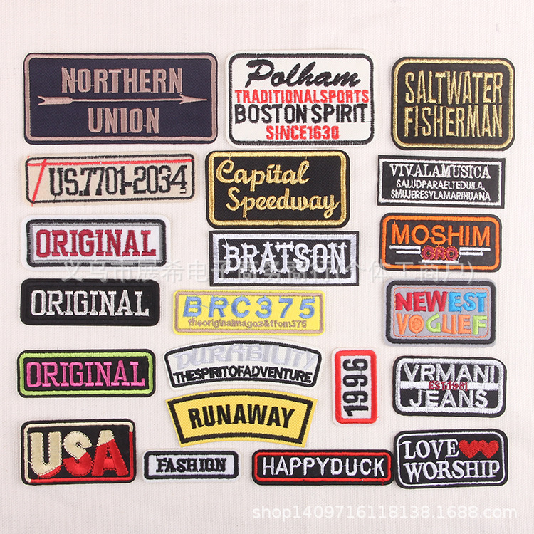 cloth sticker Patches sticker sticker clothing accessories British style DIY black cloth sticker embroidery strip