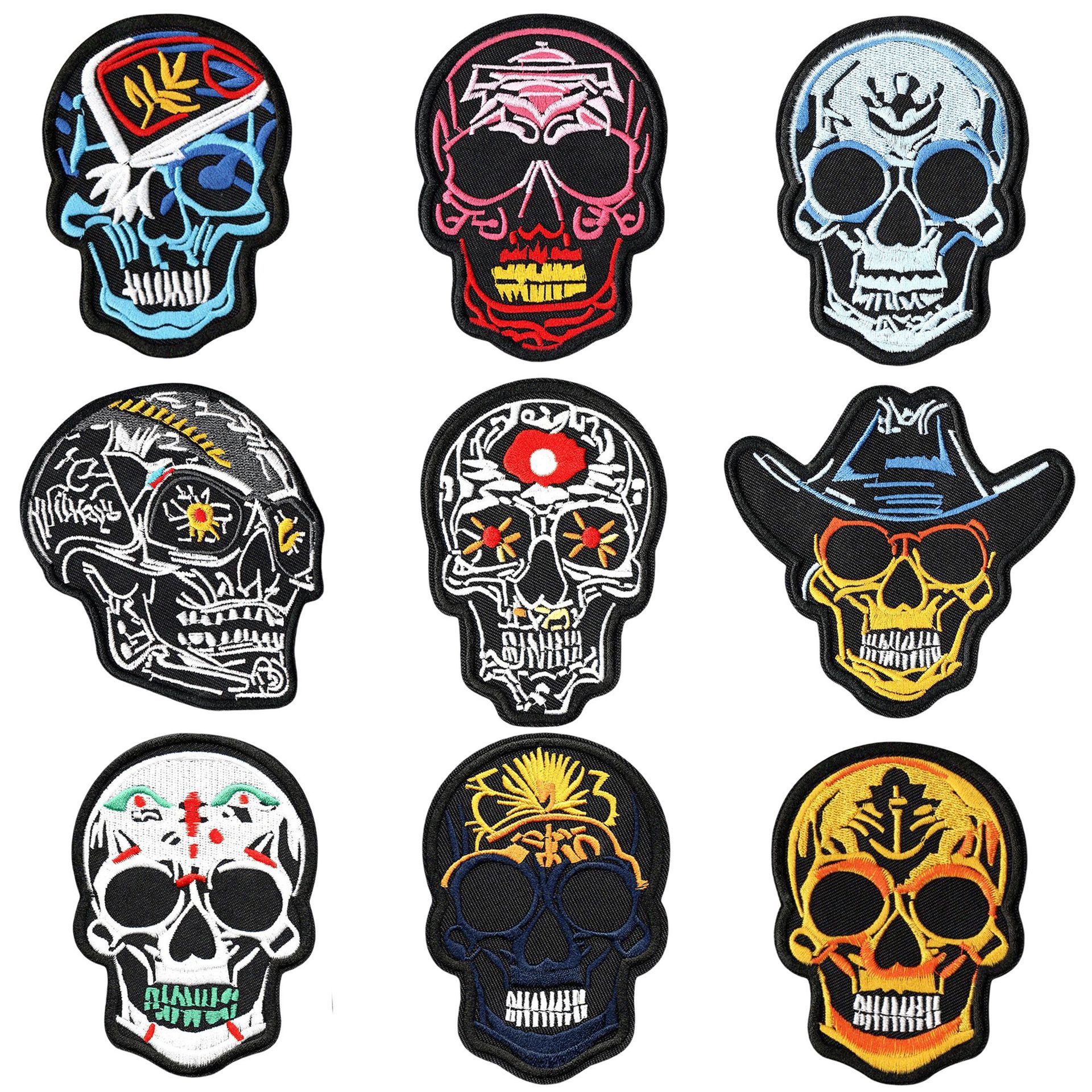 cloth sticker skull ghost head shoes and hats bag clothing accessories handmade DIY embroidery
