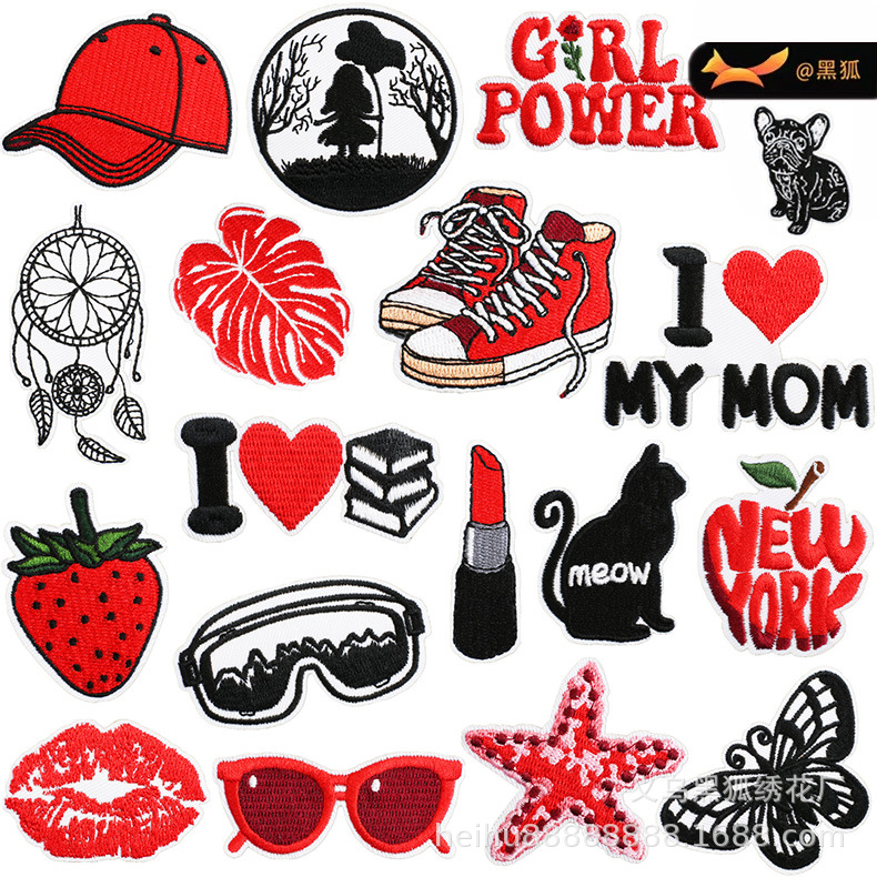 embroidery Patches sticker cap embroidery cloth sticker clothes bag sticker