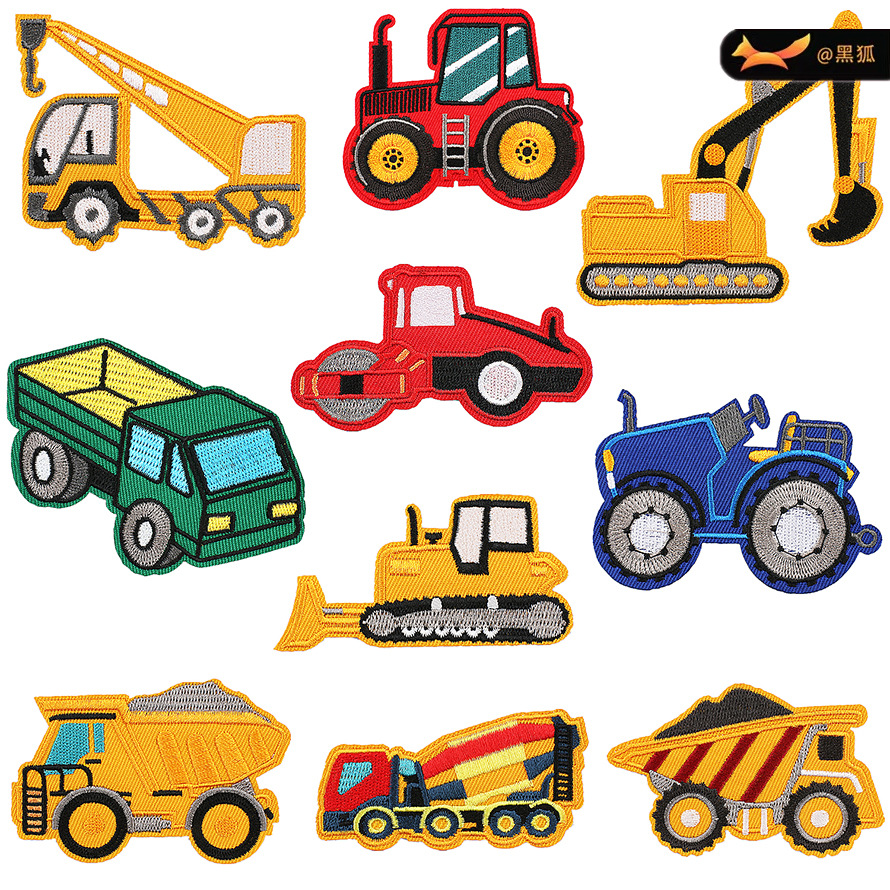 vehicle embroidery cloth sticker hat sock clothing Patches sticker concrete truck embroidery sticker