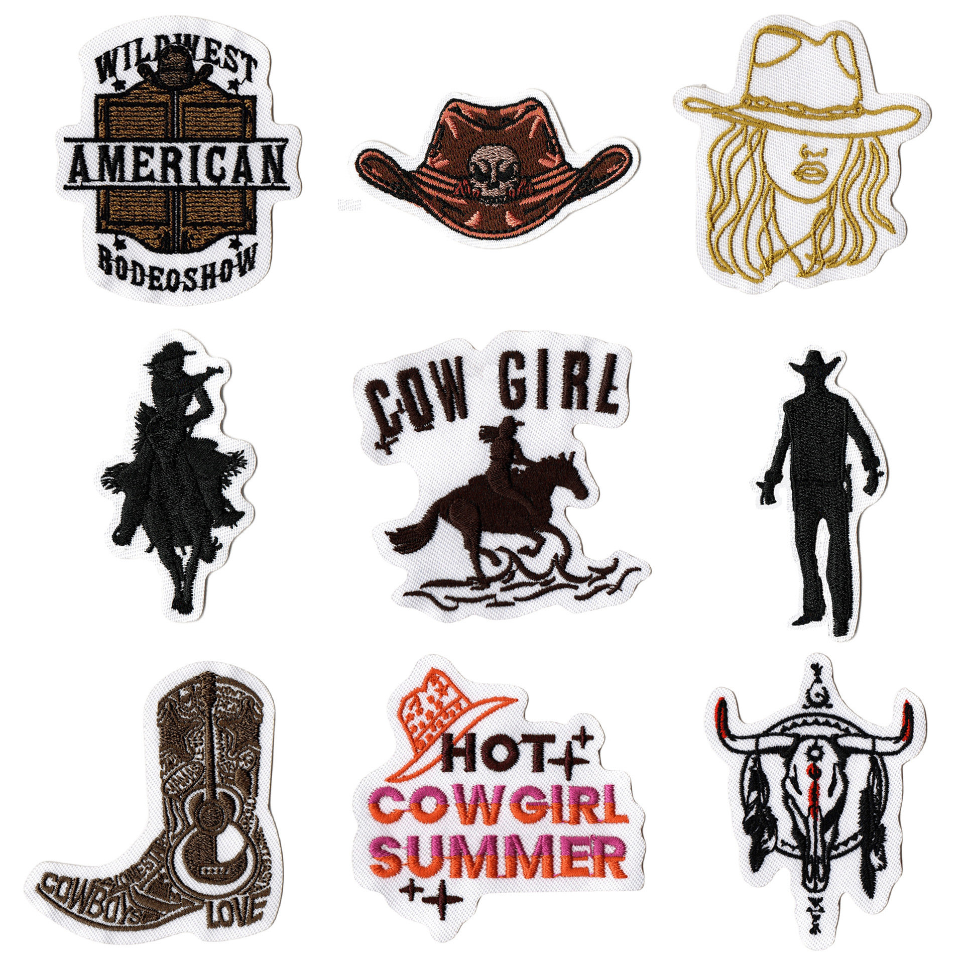 western embroidery cloth sticker jacket decorative Patches sticker horse embroidery label