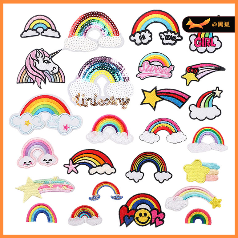 Cloth Sticker Sticker Cloud Decorative Sequin Patches Sticker