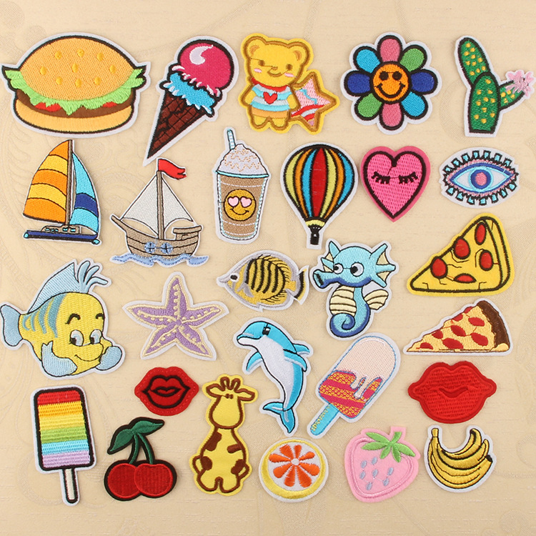 Patches cartoon cloth sticker embroidery flower clothing decorative accessories Patches sticker ironing cloth