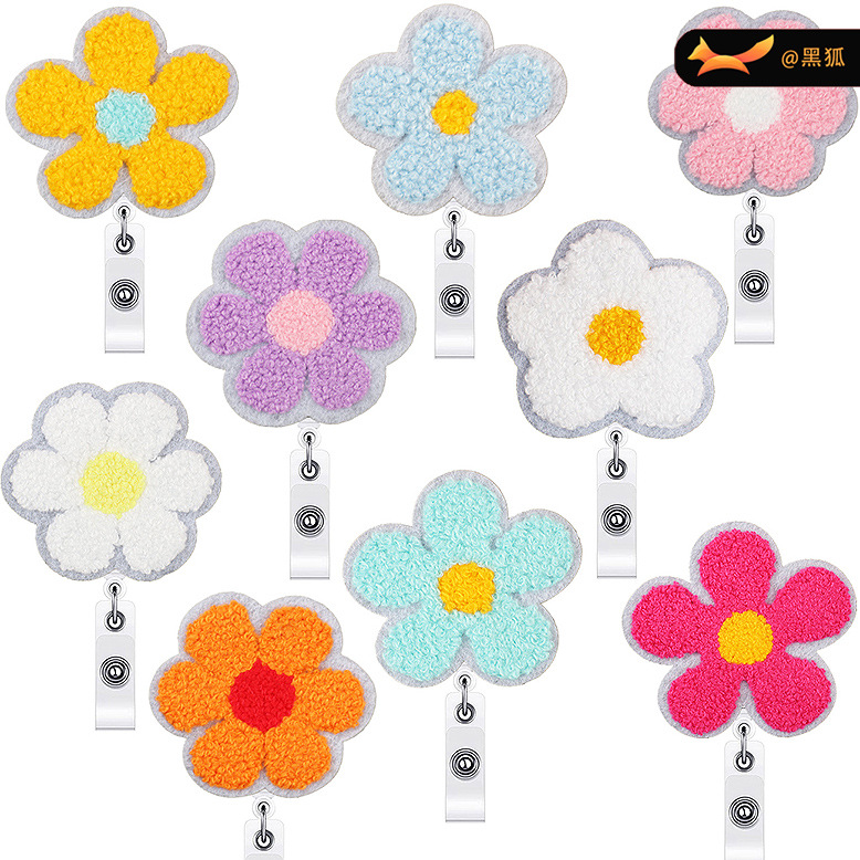 embroidery flower embroidery cloth sticker easy pull button Patches sticker safflower embroidery label clothes embroidery sticker