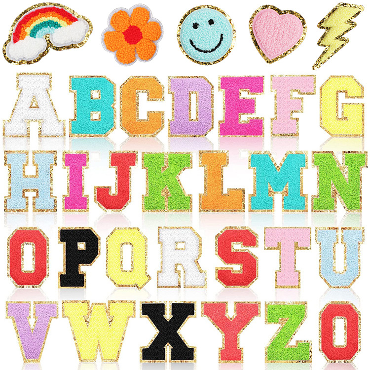 embroidery letter embroidery cloth sticker ironing  embroidery label Patches sticker embroidery sticker