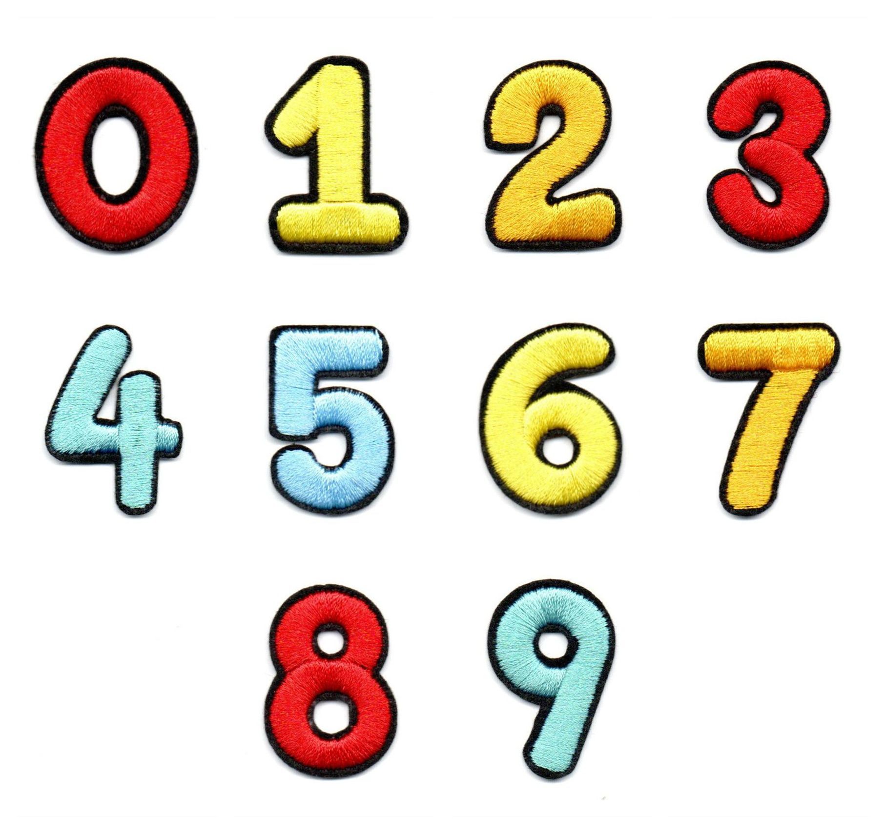 ironing embroidery 0-9 cloth sticker clothing accessories autumn and winter clothing embroidery sticker DIY Patches sticker