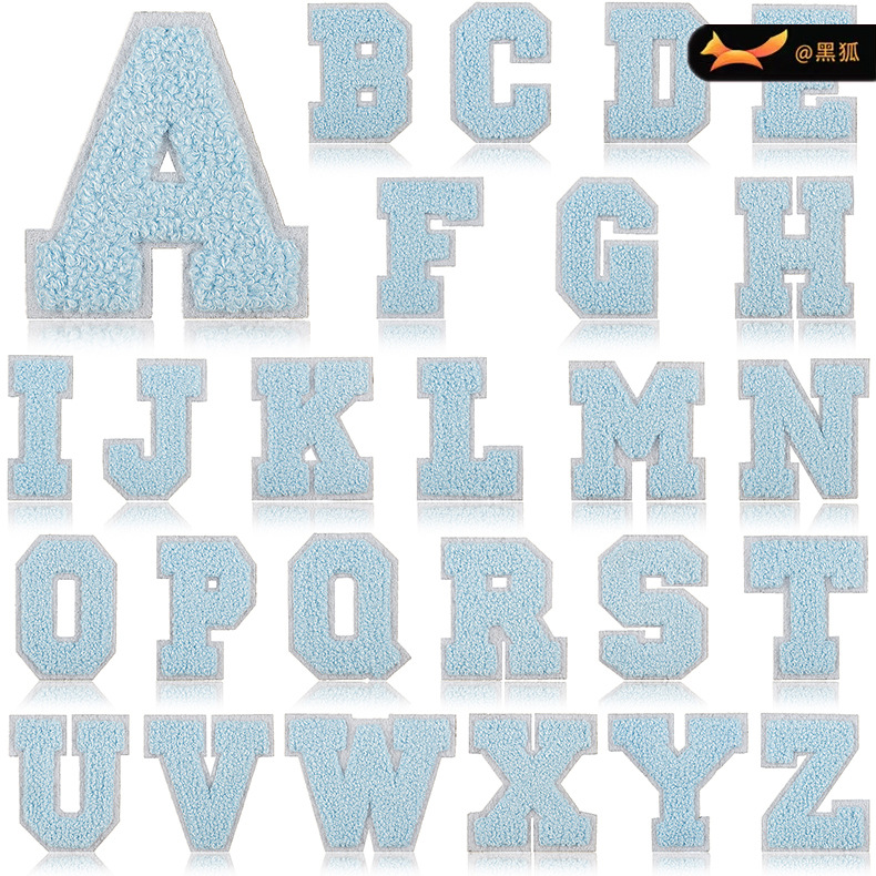 7cm pink word embroidery letter Patches sticker bag decoration embroidery cloth sticker heat transfer