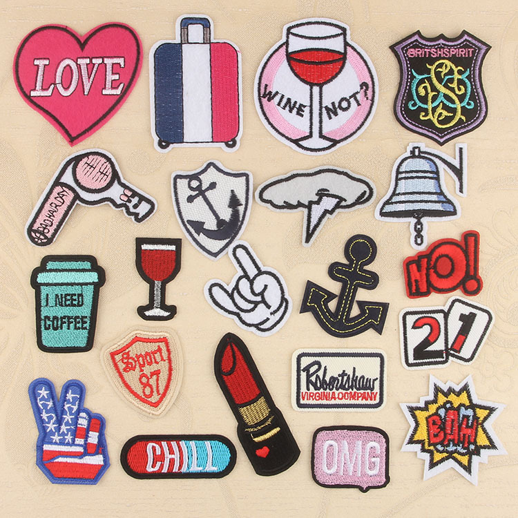 cartoon badge cloth sticker Patches sticker flower strap adhesive clothes pants bag shoes tablecloth curtain cloth and other decorations