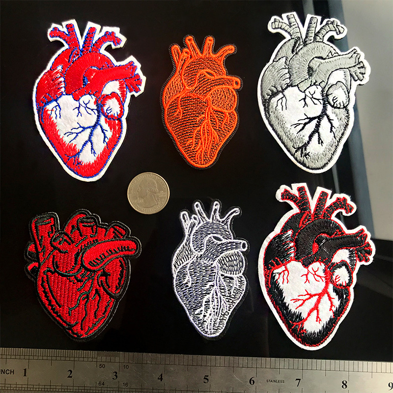 Heart cloth sticker and realistic heart adhesive embroidery DIY clothing accessories Patches accessories