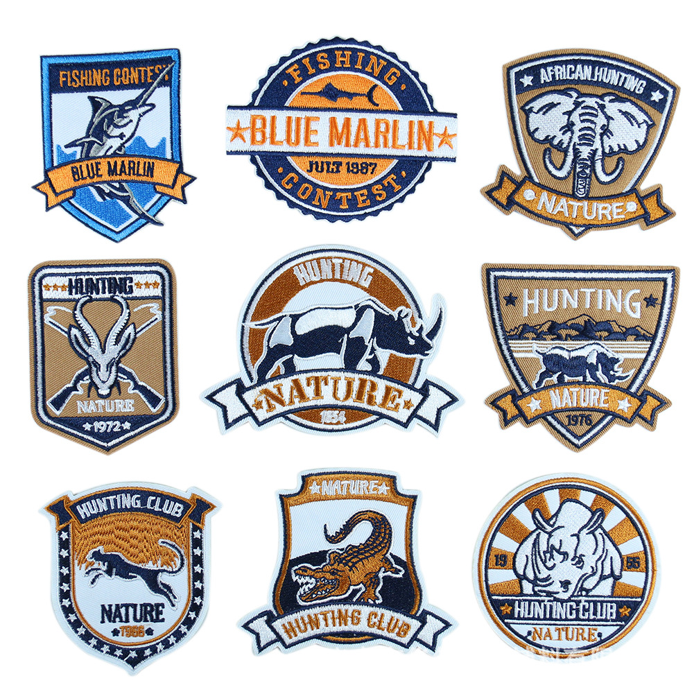 embroidery badge protection nature animal cloth sticker clothing accessories adhesive Patches sticker