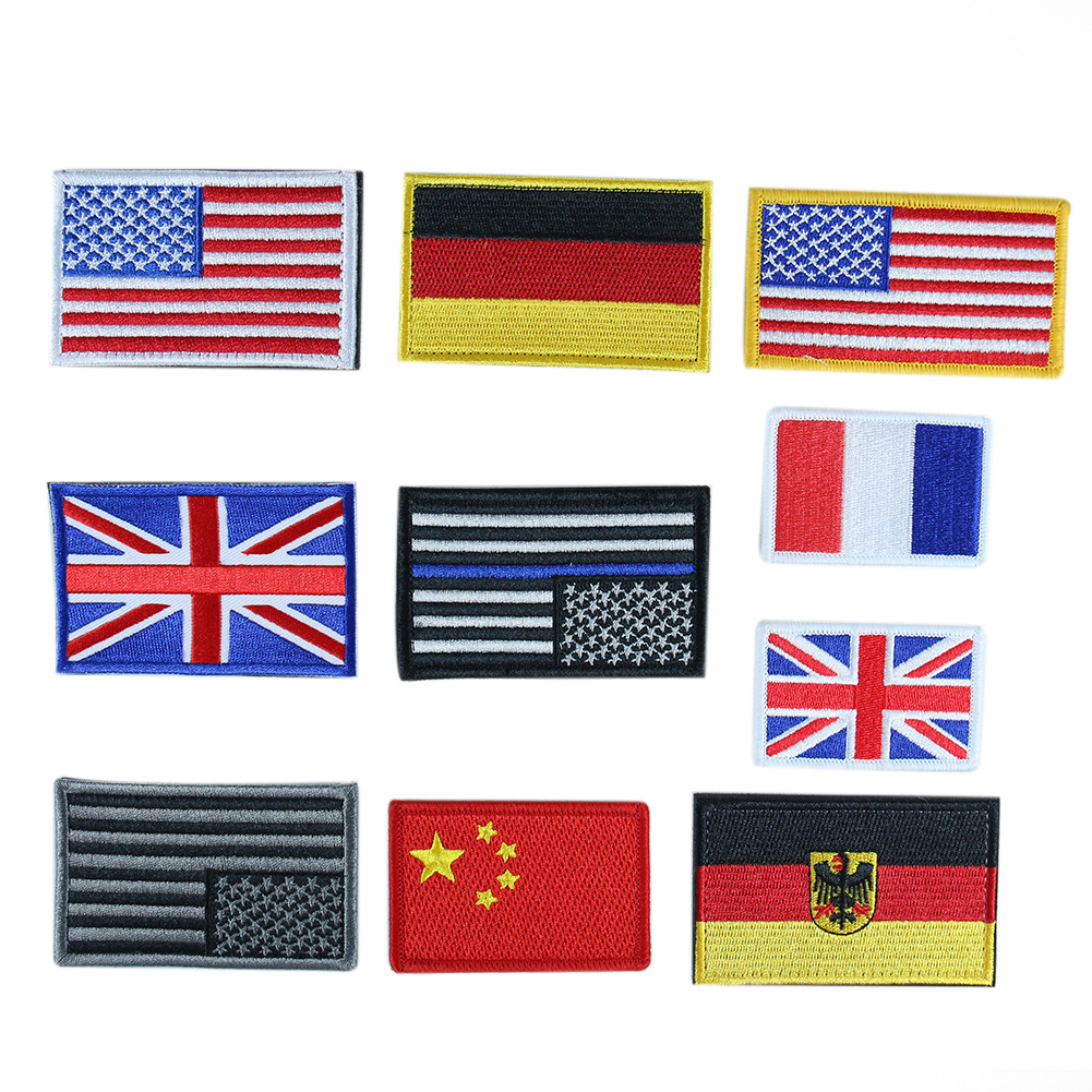 United States Britain Germany flag adhesive DIY Patches sticker clothing accessories embroidery cloth sticker