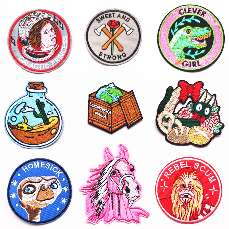 embroidery cloth sticker round long strip letter clothing accessories Patches sticker sticker