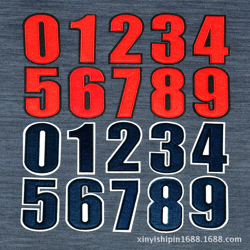 ironing and sewing red sticker 0-9 two optional clothes decoration cartoon cloth sticker badge sticker