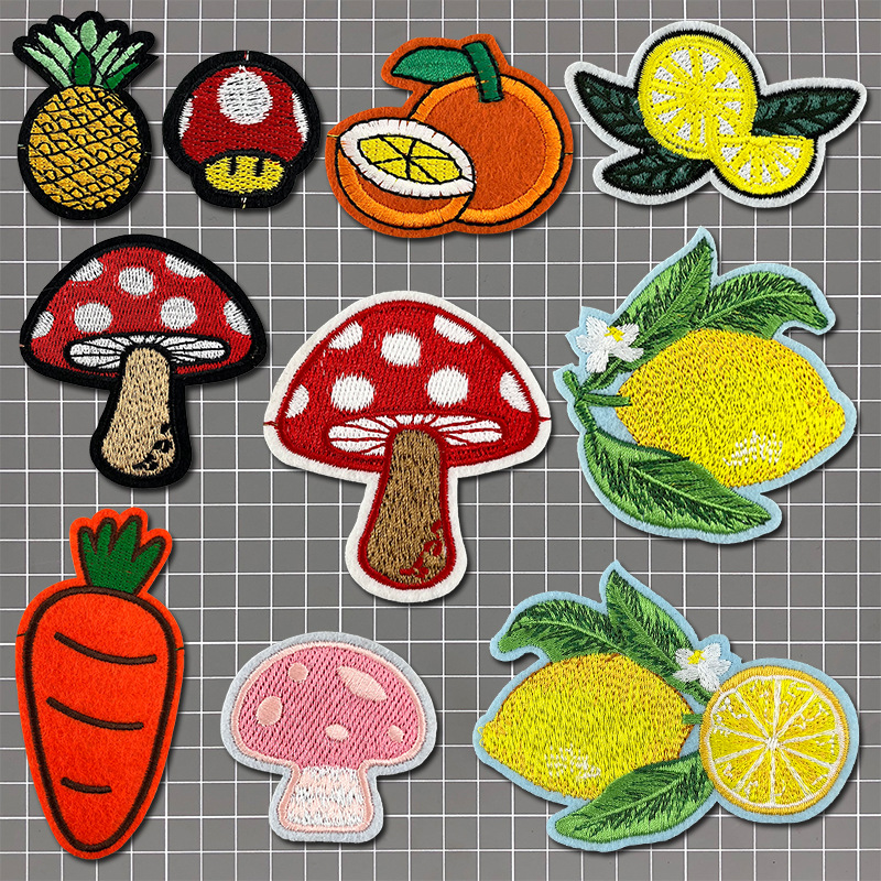 fruit embroidery Patches sticker clothing accessories badge embroidery