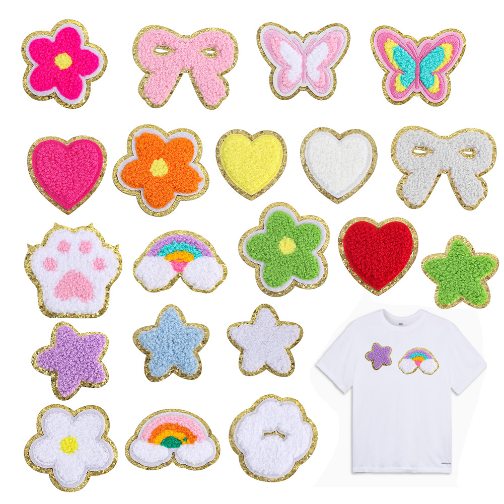 embroidery love cloth sticker set clothing accessories adhesive DIY Patches sticker