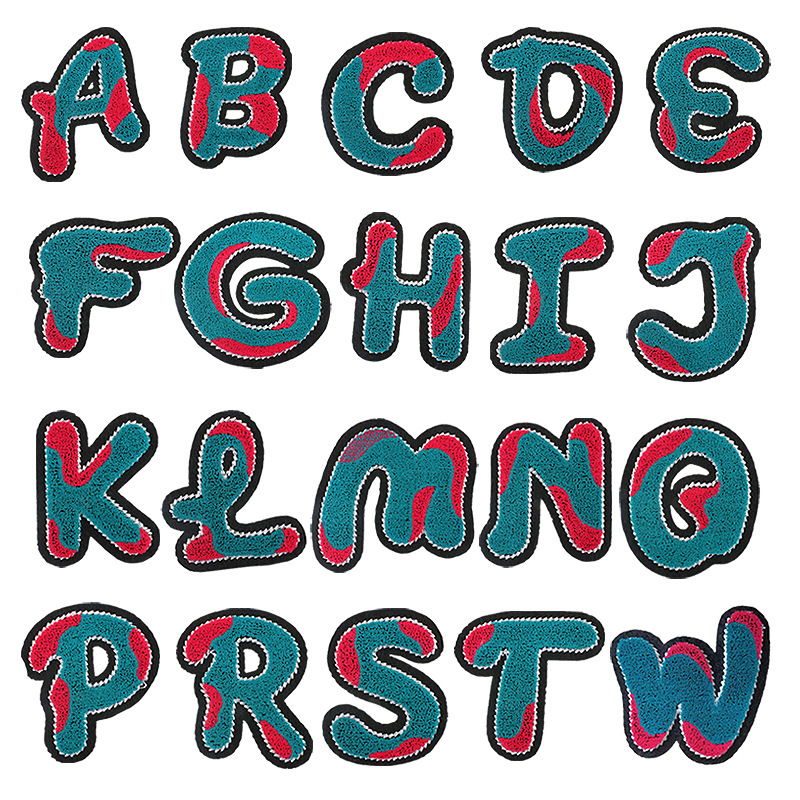26 letters embroidery Patches bag embroidery cloth sticker embroidery cloth sticker Patches sticker