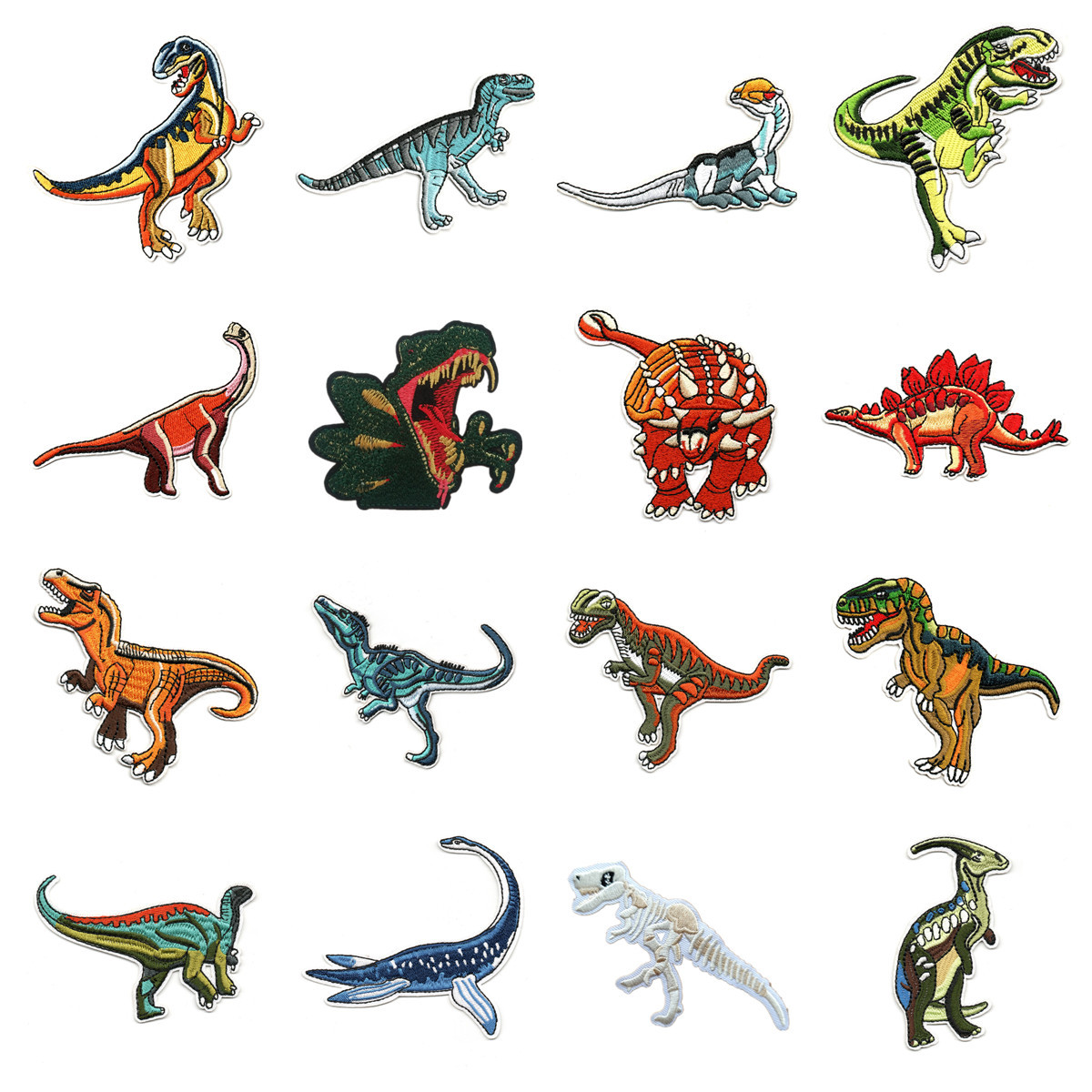 Embroidery Badge Cartoon Animal Dinosaur Clothing Accessories Badge Hat Embroidery Cloth Sticker
