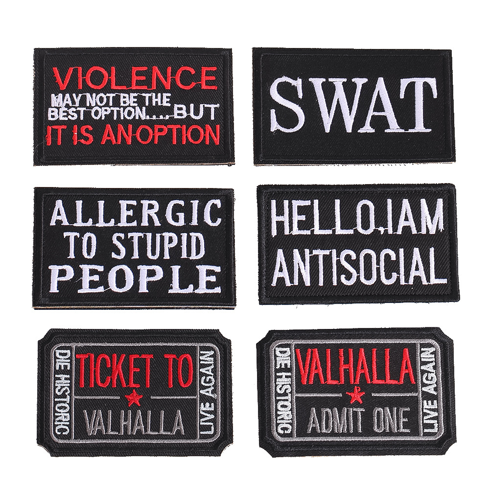 English Alphabet Clothing Accessories DIY Embroidery Cloth Sticker Badge Patches Sticker