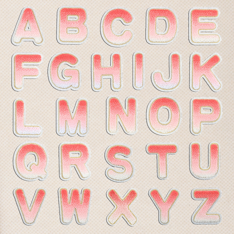 embroidery cloth sticker 26 letters embroidery hats and socks accessories Patches sticker