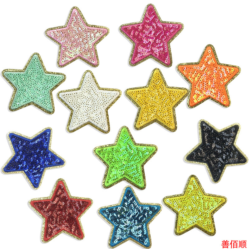 beads star badges Patches iron on patches clothing accessories