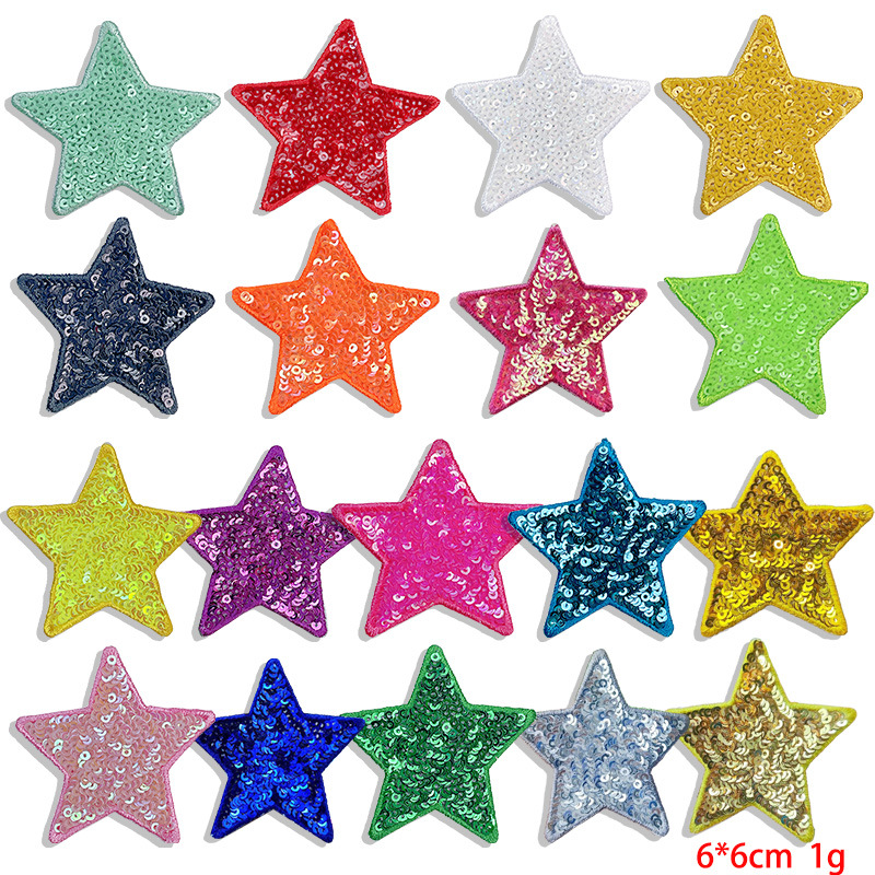 6cm beads star cloth sticker sticker flower clothes shoe bag decorative Patches sticker