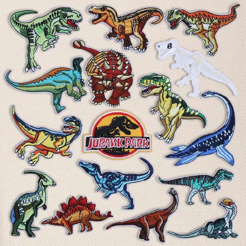 Dinosaur Embroidery Ancient Dinosaur Embroidery Ironing Patches Sticker