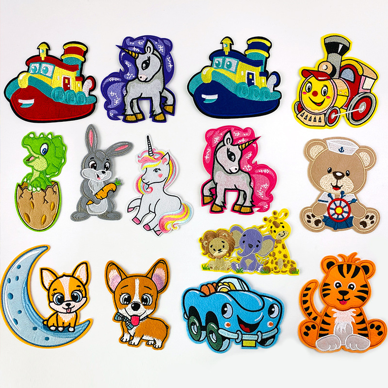 large cloth sticker cartoon clothes Patches sticker jacket embroidery sticker mosquito net repair hole sticker hat sock sticker patch.