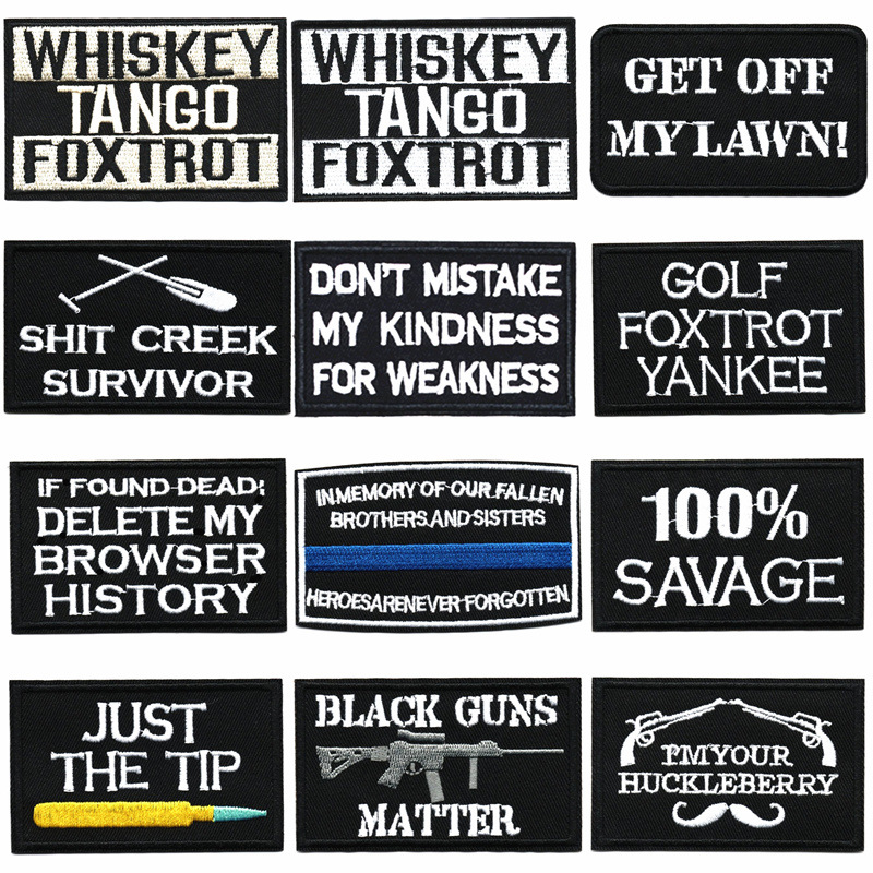 embroidery badge sticker cloth sticker English letter sticker shoulder sticker cartoon sticker can be ironed.