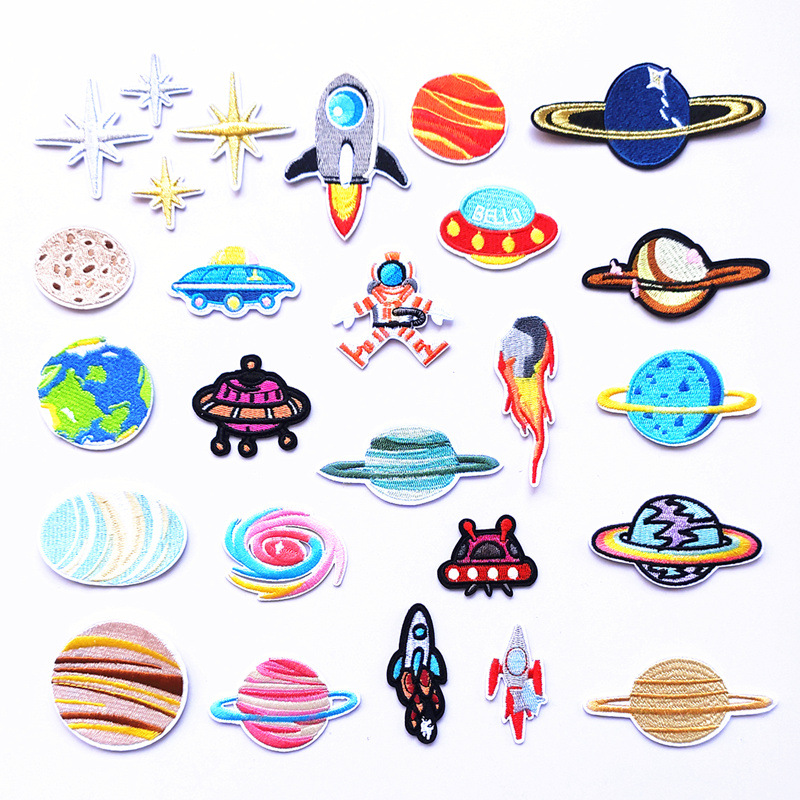 embroidery cartoon cloth sticker space pilot sticker embroidery weaving mark Patches sticker DIY clothes decorative sticker