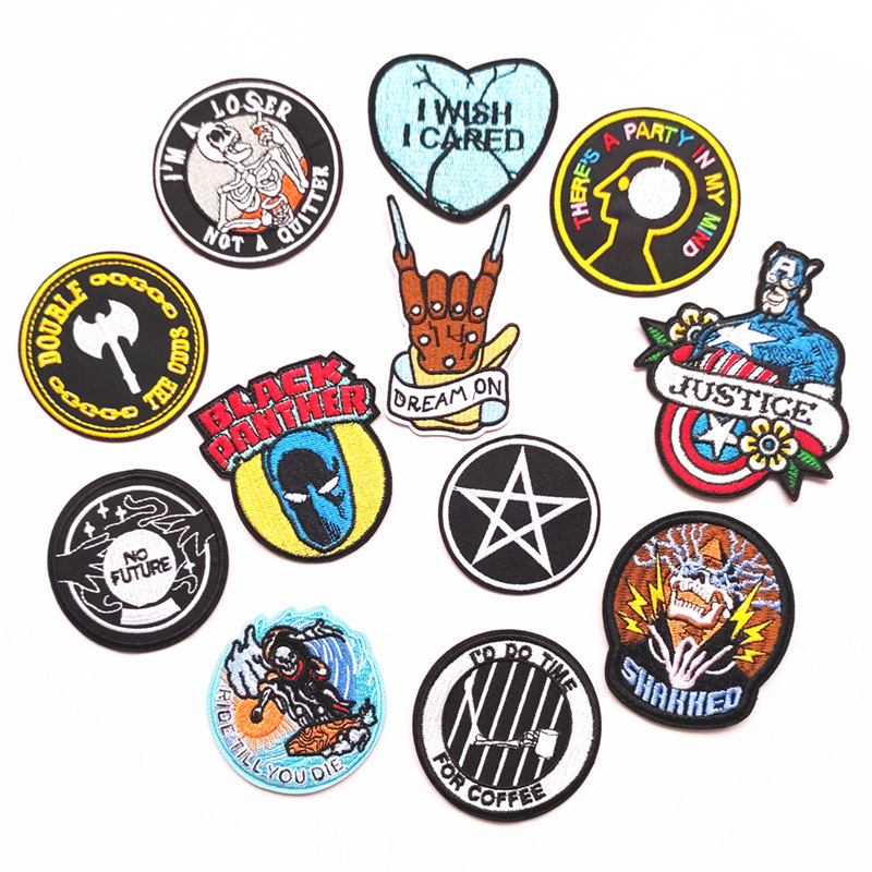 round badge Patches sticker cartoon sticker sticker DIY clothes decoration ironable adhesive
