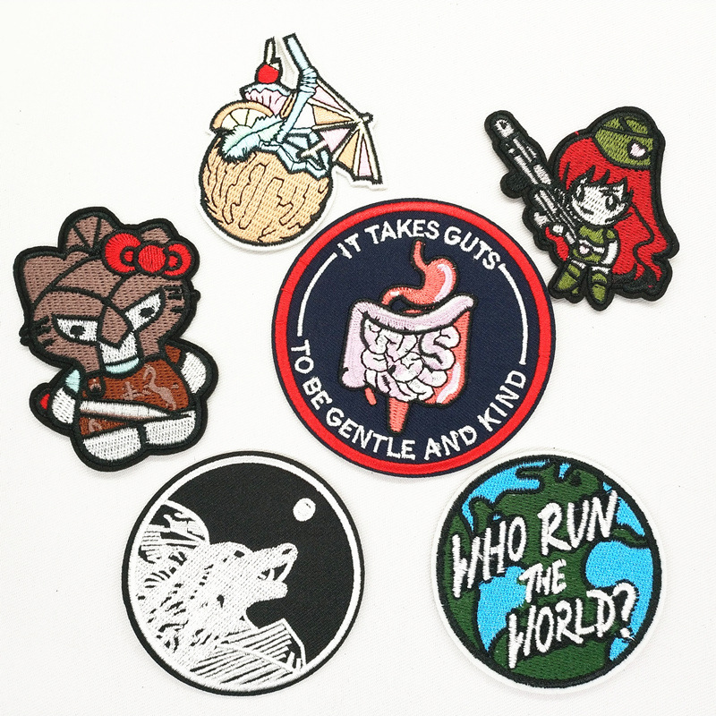 round badge cloth sticker cartoon cloth sticker clothing accessories Patches sticker DIY clothing decorative sticker