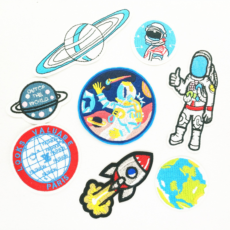 product cloth sticker embroidery space clothing accessories Patches sticker badge shoe bag accessories DIY decorative sticker can be sewn