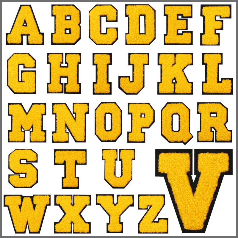 7cm 26 letters cloth sticker bag cloth sticker ironing Patches sticker