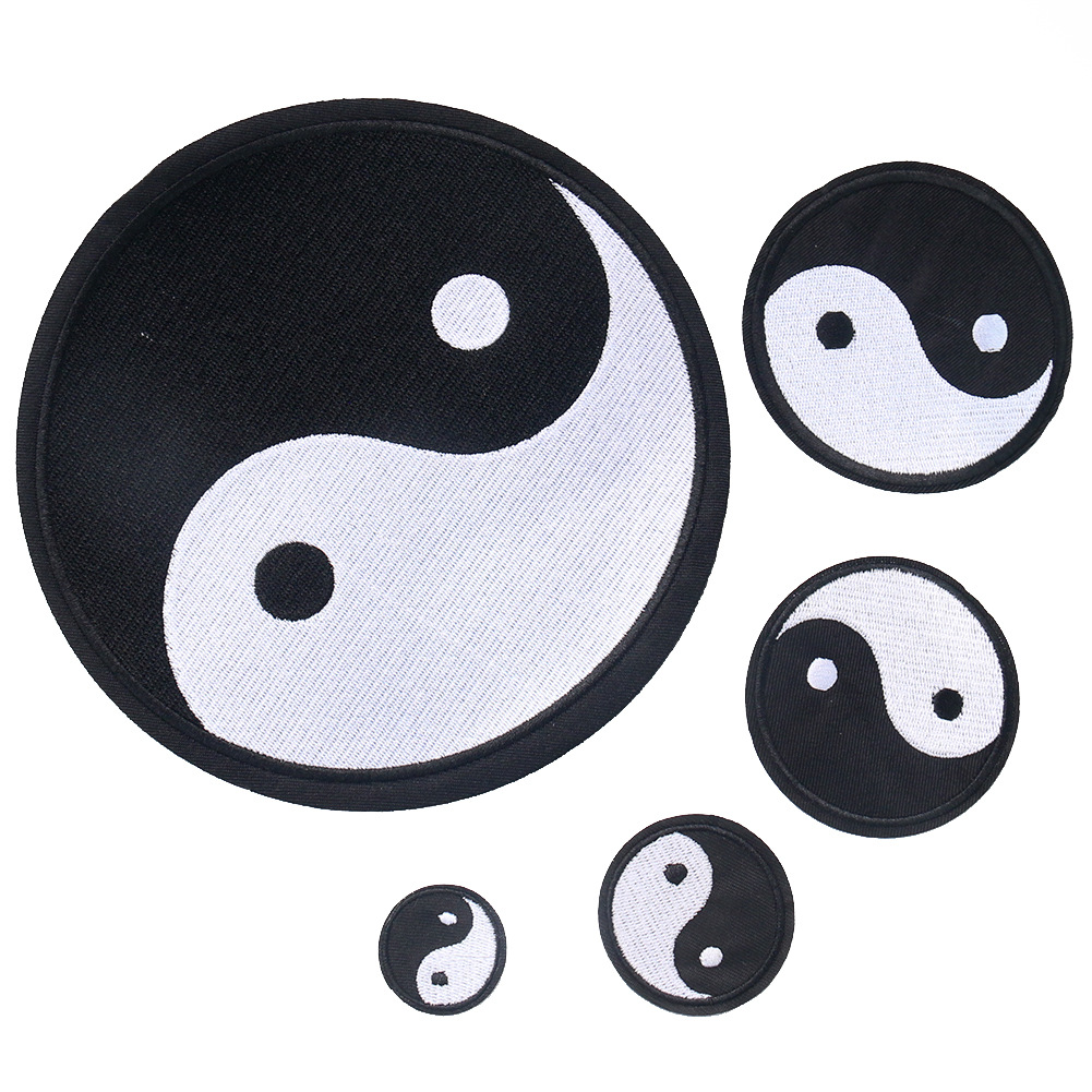 large embroidery cloth sticker Qiankun adhesive clothing accessories round embroidery Patches sticker