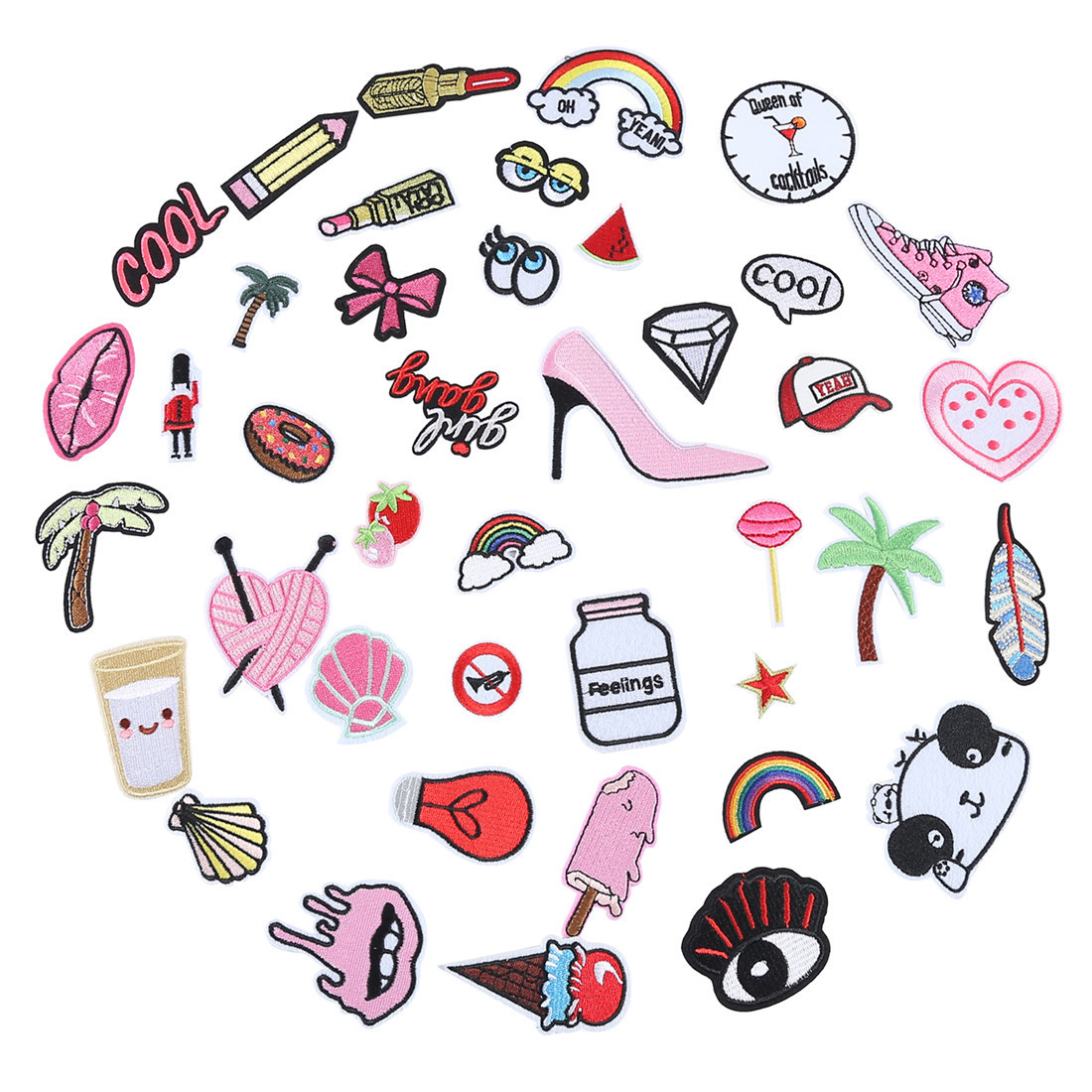 embroidery cloth sticker fresh style cloth sticker Patches sticker DIY clothes pants decorative repair Patches sticker