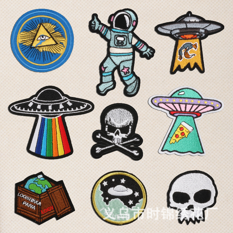 skull embroidery cloth sticker clothes and hats accessories embroidery Patches sticker