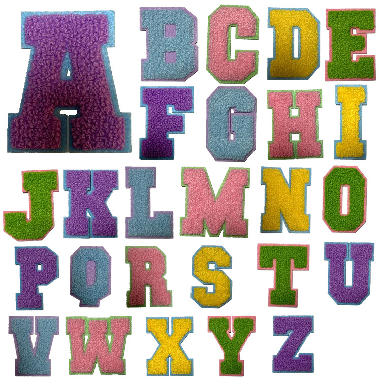 English alphabet Patches sticker embroidery cloth sticker clothes accessories badge embroidery cloth sticker DIY
