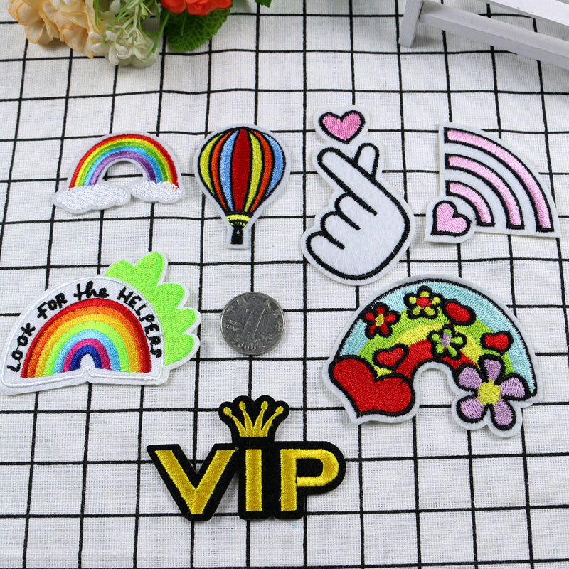 cloth sticker cartoon VIP hat sock clothing accessories schoolbag hole adhesive DIY Patches sticker