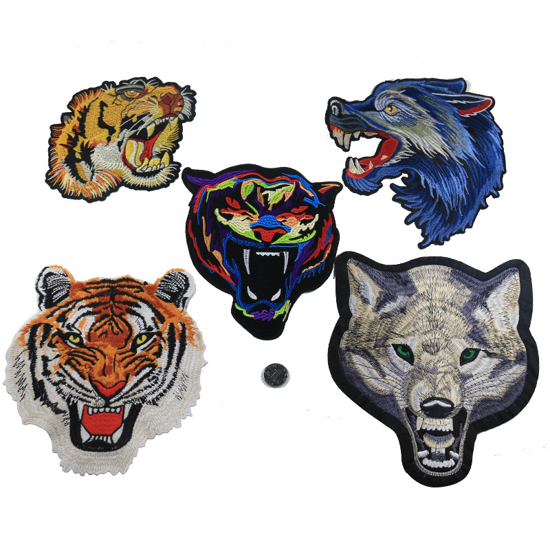 Large tiger and wolf cloth sticker clothing accessories clothing DIY Patches sticker