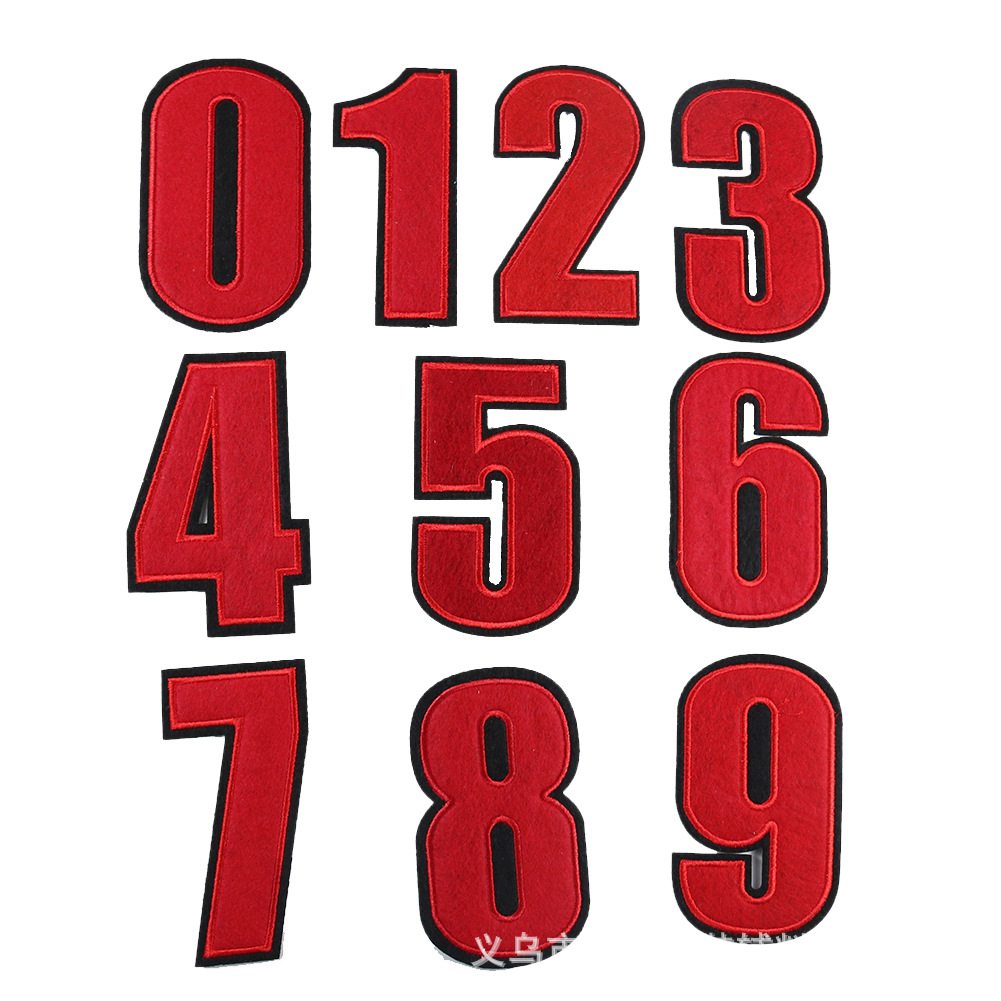 Embroidery adhesive cloth sticker clothes sticker Patches sticker number shoulder number team clothes badge clothing accessories