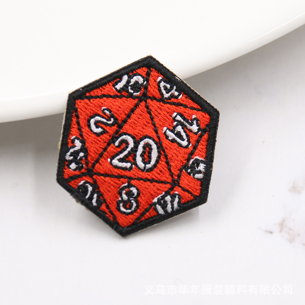 embroidery rich game dice cloth sticker hat sock clothing DIY hole Patches sticker adhesive