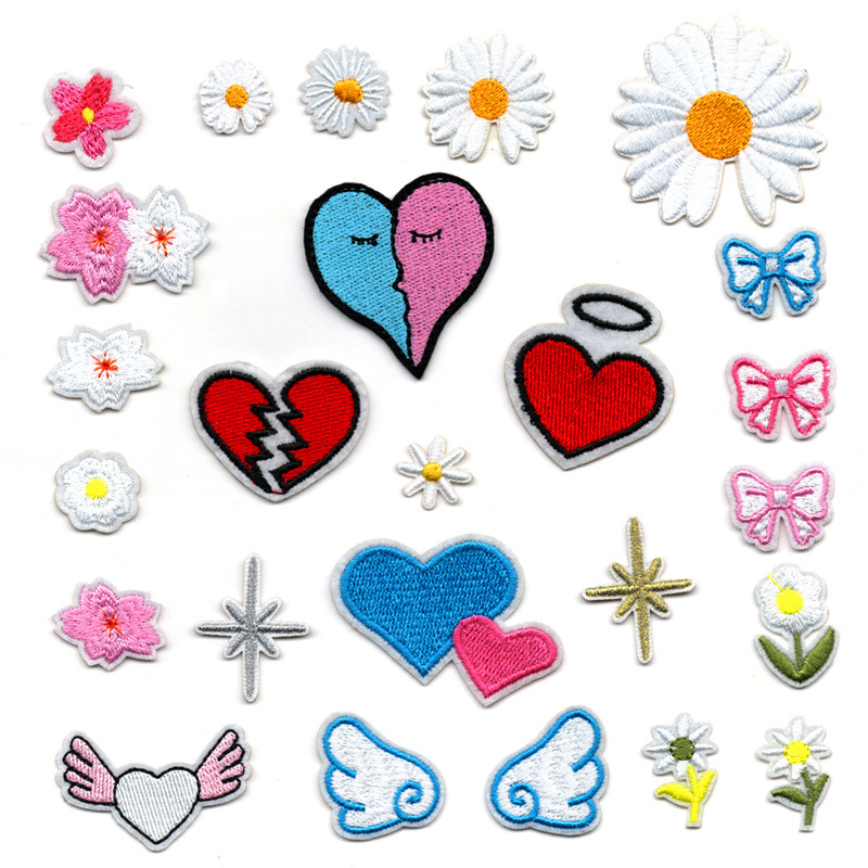love embroidery cute cartoon self-adhesive Patches sticker clothes decorative cloth sticker