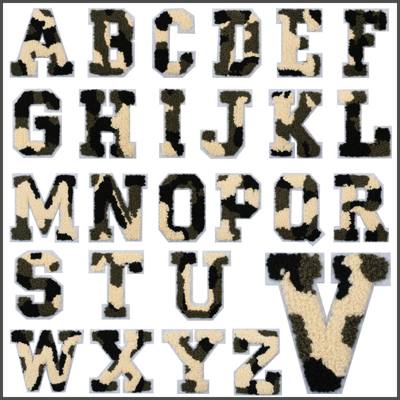 7cm letter embroidery 26 letters embroidery cloth sticker embroidery bag accessories Patches sticker