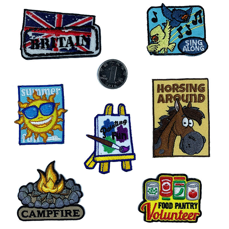 embroidery cloth sticker cartoon hat sock clothing accessories sun adhesive embroidery DIY patch